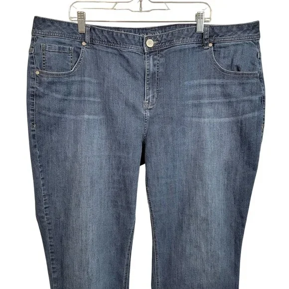 Lane Bryant 24 Jeans Straight Leg Genius Fit Denim Stretch Denim Classic Pockets - Picture 4 of 13